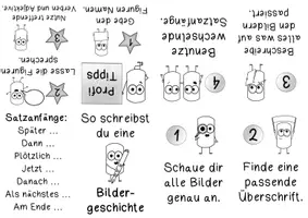 Vorschau - Arbeitsblätter - Bildergeschichten schreiben: Leporello, Tafelmaterial und Übungsheft (Klasse 2 und 3) #rabattraketenzusalevester25 - Seite 2