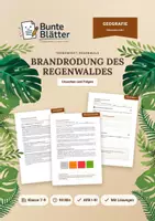 Vorschau - Stundenentwürfe - Geografie: Brandrodung im Regenwald - Klasse 8/9 - Deckblatt