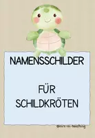Vorschau - Poster - Namensschilder Schildkröte - Deckblatt