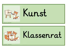 Vorschau - Poster - Fuchs-Tagestransparenz für den Klassenraum der Fuchsklasse Stundenplan - Seite 3
