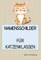 Vorschau - Poster - Katzenklasse: Namensschilder Beschriftung Tische & Garderobe - Deckblatt