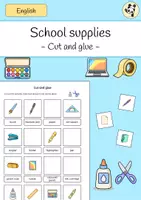 Vorschau - Spiele - School supplies (Schulmaterialien) - Deckblatt