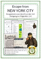 Vorschau - Arbeitsblätter - Escape from New York City (escape game, revision) - Deckblatt