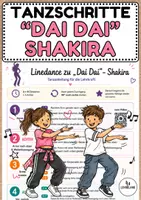 Vorschau - Arbeitsblätter - Tanzschritte zu "Dai Dai" (Shakira) - Musik Jg.1-6 - Deckblatt