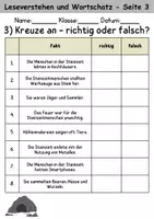 Vorschau - Arbeitsblätter - Steinzeit : Leseverstehen und Wortschatz - DaZ/DaF • Deutsch • Sachunterricht - Seite 3