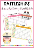 Vista previa - Juegos / Gamificación - BATTLESHIPS - Frutas y verduras en inglés - Portada