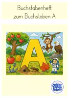 Vorschau - Arbeitsblätter - Buchstabenheft zum Buchstaben A - Deckblatt