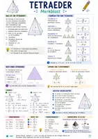 Vorschau - Poster - Tetraeder - Merkblatt Geometrie | Mathematik Lernhilfe - Deckblatt