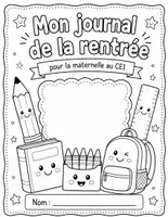 Aperçu - Feuilles d'exercices - Mon journal de la rentrée : Livret d'activités et souvenirs (Maternelle - CE1) - Page de couverture