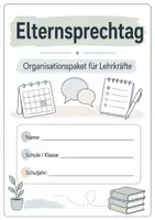 Vorschau - Anderer Materialtyp - Vorlage Elternsprechtag - Vorbereitung, Notizen, Terminübersicht - Deckblatt
