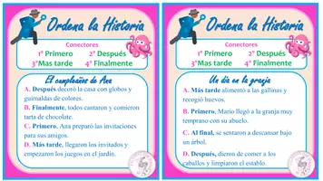 Vista previa - Hojas de trabajo - Ordena el texto secuencia temporal - página 2