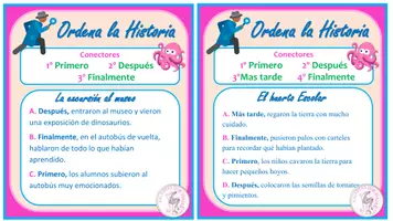 Vista previa - Hojas de trabajo - Ordena el texto secuencia temporal - página 3