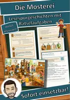 Vorschau - Arbeitsblätter - Die Mosterei – Lesespurgeschichte mit Rätselaufgaben (Klasse 4) - Deckblatt