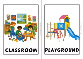 Vista previa - Hojas de trabajo - SCHOOL PLACES – COMPLETE VOCABULARY PACK - página 1