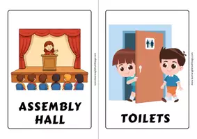 Vista previa - Hojas de trabajo - SCHOOL PLACES – COMPLETE VOCABULARY PACK - página 3