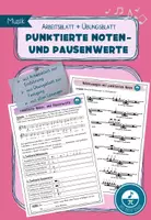 Vorschau - Arbeitsblätter - Punktierte Noten- und Pausenwerte - Deckblatt