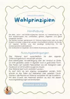 Vorschau - Merkblätter - Die 5 Wahlprinzipien & fertige Wahlzettel | Klasse 1–4 - Seite 1