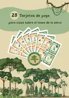 Vista previa - Tarjetas / Manipulativos - 28 tarjetas de yoga para niños sobre el tema de la selva - Portada