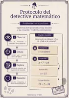Vista previa - Unidades / Secuencias / Situaciones de Aprendizaje - Problemas ecuaciones de primer grado | Mini pack detective - página 3