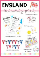 Vista previa - Tarjetas / Manipulativos - ENGLAND ACTIVITY PACK - Cultura británica - Portada