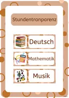 Vorschau - Präsentationen/Tafelbilder - TAGESTRANSPARENZ - Stundenplan - Deckblatt