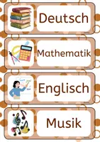 Vorschau - Präsentationen/Tafelbilder - TAGESTRANSPARENZ - Stundenplan - Seite 1