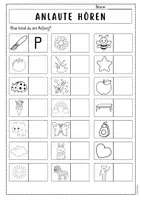 Vorschau - Arbeitsblätter - Anlaute hören - Sprache, Stein, Papier 1 - Seite 1