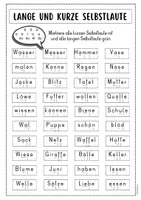 Vorschau - Arbeitsblätter - Arbeitsblätter zu den Selbstlauten - Sprache, Stein, Papier 1 - Seite 1