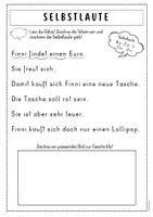 Vorschau - Arbeitsblätter - Arbeitsblätter zu den Selbstlauten - Sprache, Stein, Papier 1 - Seite 2
