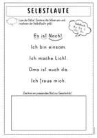 Vorschau - Arbeitsblätter - Arbeitsblätter zu den Selbstlauten - Sprache, Stein, Papier 1 - Seite 3