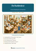 Vorschau - Stationenlernen - Die Buchbinderei – Lesespurgeschichte mit Rätselaufgaben (Klasse 4) - Seite 1