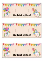 Vorschau - Mal- und Bastelvorlagen - Einhornklasse - Stiftgeschenk | Geschenk (Klassentier) - Seite 2