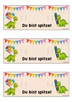 Vorschau - Mal- und Bastelvorlagen - Dinoklasse - Stiftgeschenk | Geschenk (Klassentier) - Seite 2