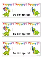Vorschau - Mal- und Bastelvorlagen - Dinoklasse - Stiftgeschenk | Geschenk (Klassentier) - Seite 3