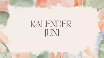 Vorschau - Mal- und Bastelvorlagen - Kalenderblatt Juni - Geburtstagskalender selbst gestalten - Seite 1