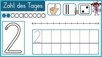 Vorschau - Präsentationen/Tafelbilder - Zahl des Tages | Klasse 1 | Digitale Tafelbilder Smartboard - Seite 2