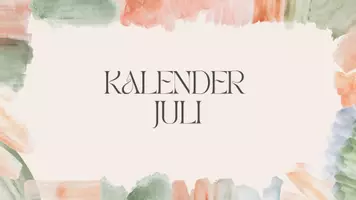 Vorschau - Mal- und Bastelvorlagen - Kalenderblatt Juli - Geburtstagskalender selbst gestalten - Seite 1