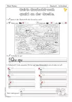 Vorschau - Arbeitsblätter - Buchstabe Qu qu: Material zum Wimmelbild - Seite 3