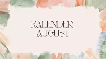 Vorschau - Mal- und Bastelvorlagen - Kalenderblatt August - Geburtstagskalender selbst gestalten - Seite 1