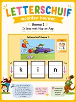 Voorbeeld - Leesschuiven / woorden bouwen - Ik lees met hup en aap (thema 1) 📚 - Voorblad