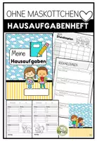 Vorschau - Arbeitsblätter - Hausaufgabenheft – 22 Schulwochen (1 Semster) | Booklet für die Grundschule - Deckblatt