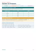 Vorschau - Arbeitsblätter - Deutsch A1: Verben im Präsens | Regelmäßige und unregelmäßige Verben - Seite 1