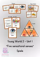 Vorschau - Spiele - Spiele Young World 2 Unit 1 "Five sensational senses" - Deckblatt