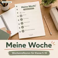 Vorschau - Arbeitsblätter - Meine Woche – Wochenreflexion | Reflexionsblatt - Deckblatt