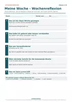 Vorschau - Arbeitsblätter - Meine Woche – Wochenreflexion | Reflexionsblatt - Seite 1
