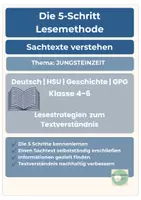 Vorschau - Arbeitsblätter - 5 Schritt Lesemethode Jungsteinzeit Sachtext Klasse 4-6 - Seite 1