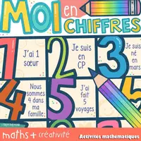 Aperçu - Feuilles d'exercices - Tout sur moi en chiffres | Activités de rentrée en math - Page de couverture