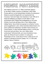 Vorschau - Arbeitsblätter - Namen Scherenschnitte nach Matisse - Kunst zum Schulstart - Seite 2