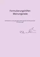 Vorschau - Merkblätter - FORMULIERUNGSHILFEN FÜR DIE MEINUNGSREDE - Deckblatt