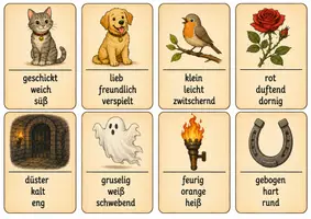 Vorschau - Spiele - Beschreiben-Kartenspiel zum Wortartenschloss - Seite 3